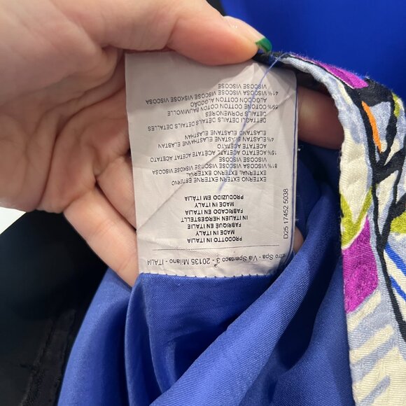 ETRO Blue Multi Geometric Shift Dress size IT 44/8 AS IS - Picture 13 of 13